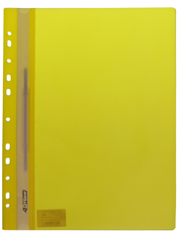 Папка-швидкозшивач 4OFFICE (4-240-68), А4, PP, 100/140 мкм., жовта